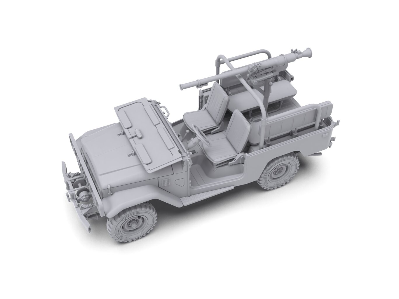 Konstruktorius AK Interactive Toyota Land Cruiser FJ43 Pickup With SPG-9 Recoilless Gun цена и информация | Konstruktoriai ir kaladėlės | pigu.lt