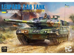 Склеиваемая модель Border Model Leopard 2A6 "UKRAINE", 1/35, BT-031 цена и информация | Конструкторы и кубики | pigu.lt