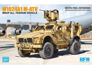 Конструктор Rye Field Model M1024A1 Oshkosh M-ATV MRAP all terrain vehicle, 1/48, RFM-4801 цена и информация | Конструкторы и кубики | pigu.lt