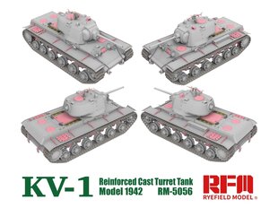 Rye Field Model - KV-1 Reinforced Cast Turret mod.1942 w/workable track links, 1/35, RFM-5056 цена и информация | Конструкторы и кубики | pigu.lt