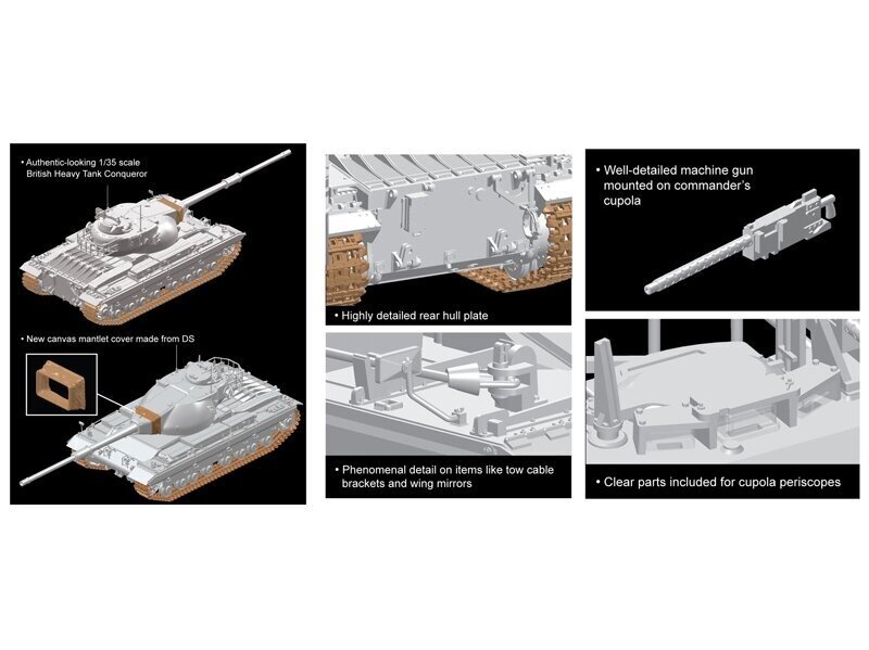 Surenkamas modelis British Heavy Tank FV214 Dragon 3555 kaina ir informacija | Konstruktoriai ir kaladėlės | pigu.lt