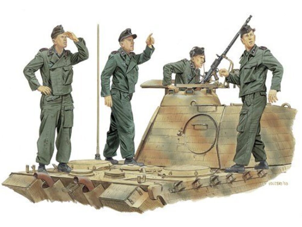 Surenkamas modelis Dragon Achtung Jabo Panzer Crew, 1/35, 6191 цена и информация | Konstruktoriai ir kaladėlės | pigu.lt