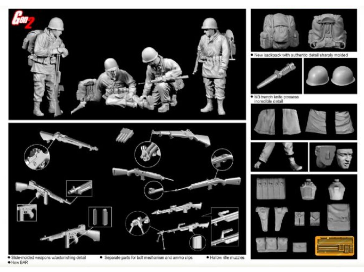 Surenkamas modelis Dragon U.S. 10th Mountain Division Italy 1945 Gen2, 1/35, 6377 kaina ir informacija | Konstruktoriai ir kaladėlės | pigu.lt