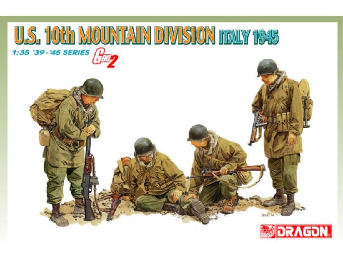 Surenkamas modelis Dragon U.S. 10th Mountain Division Italy 1945 Gen2, 1/35, 6377 kaina ir informacija | Konstruktoriai ir kaladėlės | pigu.lt
