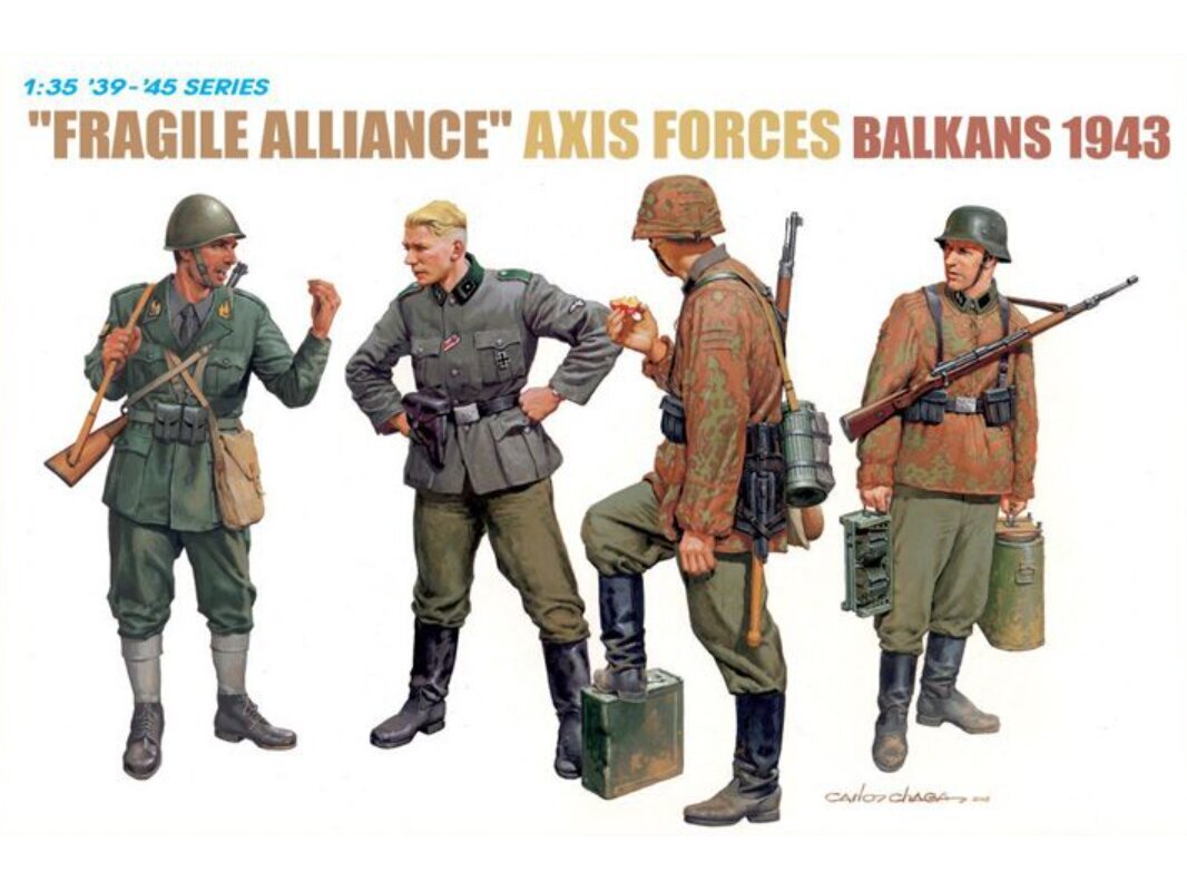 Surenkamas modelis Dragon Fragile Alliance Axis Forces Balkans 1943, 1/35, 6563 kaina ir informacija | Konstruktoriai ir kaladėlės | pigu.lt