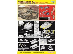 Конструктор Dragon Sherman III DV Early Production, 1/35, 6573 цена и информация | Конструкторы и кубики | pigu.lt
