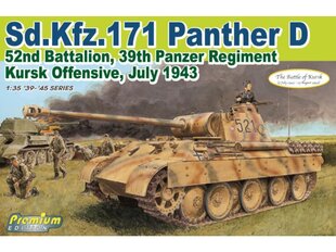 Конструктор Dragon Sd.Kfz.171 Panther D 52nd Battalion, 39th Panzer Regiment Kursk Offensive, July 1943 (Premium Edition), 1/35, 6867 цена и информация | Конструкторы и кубики | pigu.lt