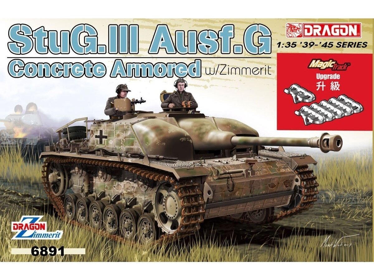 Surenkamas modelis Dragon StuG.III Ausf.G Concrete Armored w/Zimmerit w/Magic Track, 1/35, 6891 kaina ir informacija | Konstruktoriai ir kaladėlės | pigu.lt