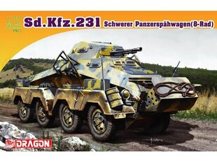 Surenkamas modelis Dragon Sd.Kfz. 231 Schwerer Panzerspähwagen 8-Rad, 1/72, 7483 kaina ir informacija | Konstruktoriai ir kaladėlės | pigu.lt