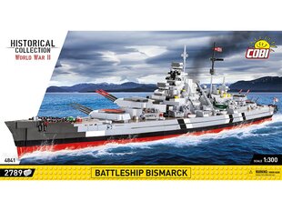 Konstruktorius Cobi Battleship Bismarck 1/300 4841, 2789 d. kaina ir informacija | Konstruktoriai ir kaladėlės | pigu.lt