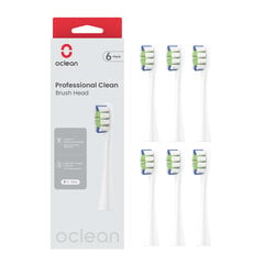 Oclean Professional Clean brush head P1C1 W06 6шт Белый цвет цена и информация | Насадки для электрических зубных щеток | pigu.lt