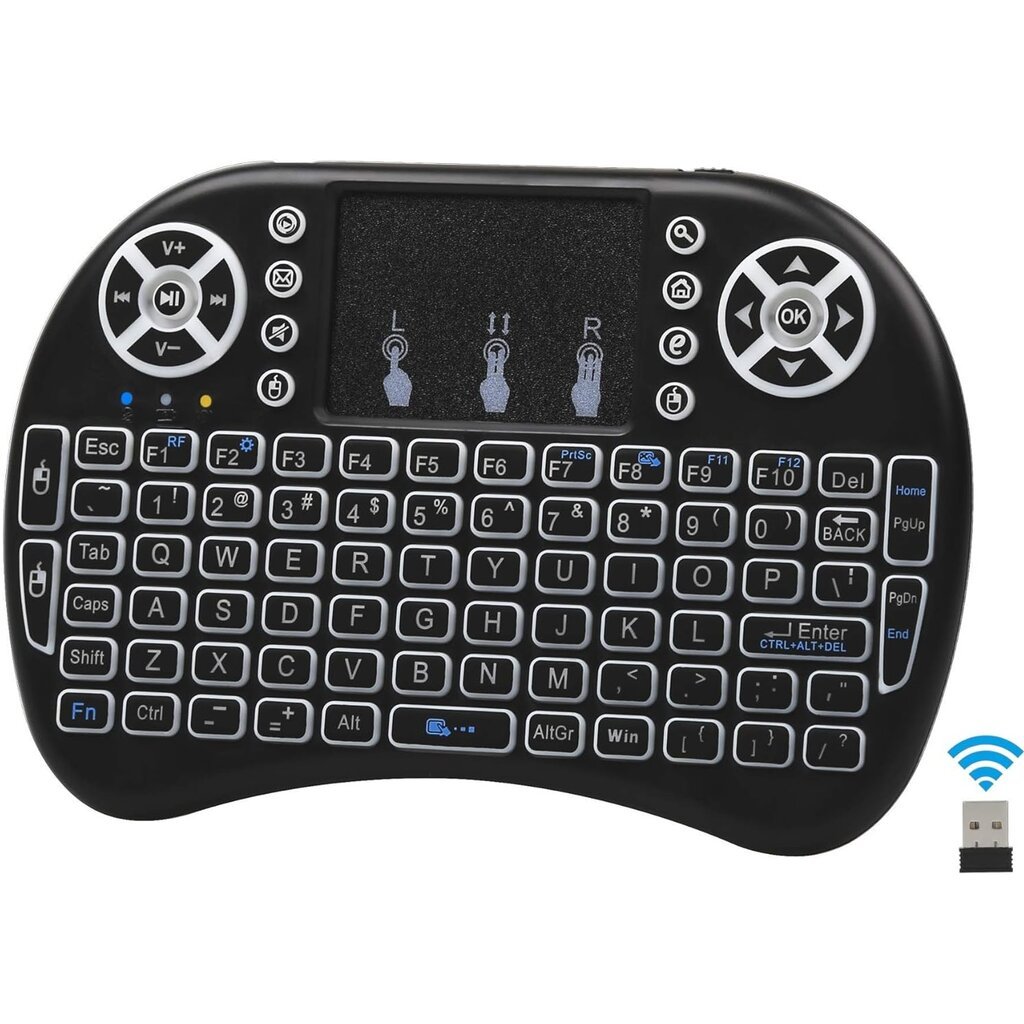 Mini belaidė nešiojama klaviatūra BlackBird su Wifi, juoda kaina ir informacija | Klaviatūros | pigu.lt