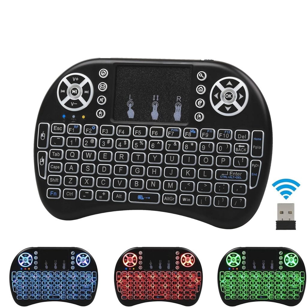 Mini belaidė nešiojama klaviatūra BlackBird su Wifi, juoda kaina ir informacija | Klaviatūros | pigu.lt