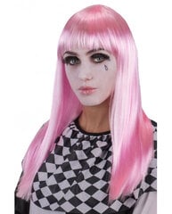 Rožinis ilgas perukas цена и информация | Карнавальные костюмы | pigu.lt
