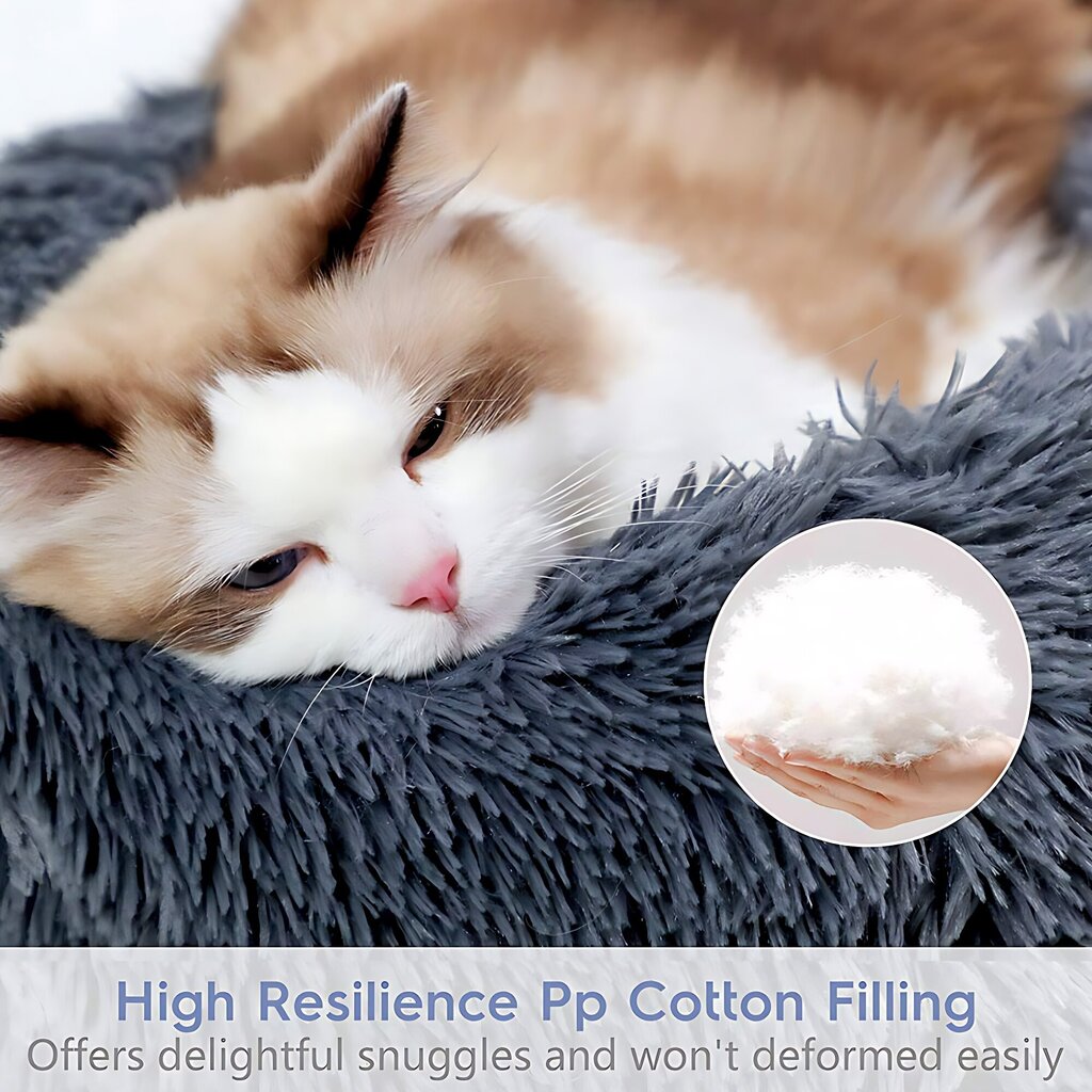 LIVMAN H-32 apvalios spurgos dizaino lova/pagalvė naminiams gyvūnėliams (katėms ir šunims) iki 3kg kaina ir informacija | Guoliai, pagalvėlės | pigu.lt