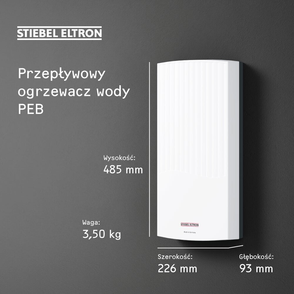 Srautinis vandens šildytuvas su elektroniniu valdymu PEB 11 цена и информация | Vandens šildytuvai | pigu.lt