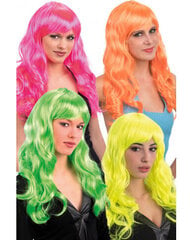 Labai ryškus banguoti perukai 4 vnt skirtingos spalvos kaina ir informacija | Karnavaliniai kostiumai | pigu.lt