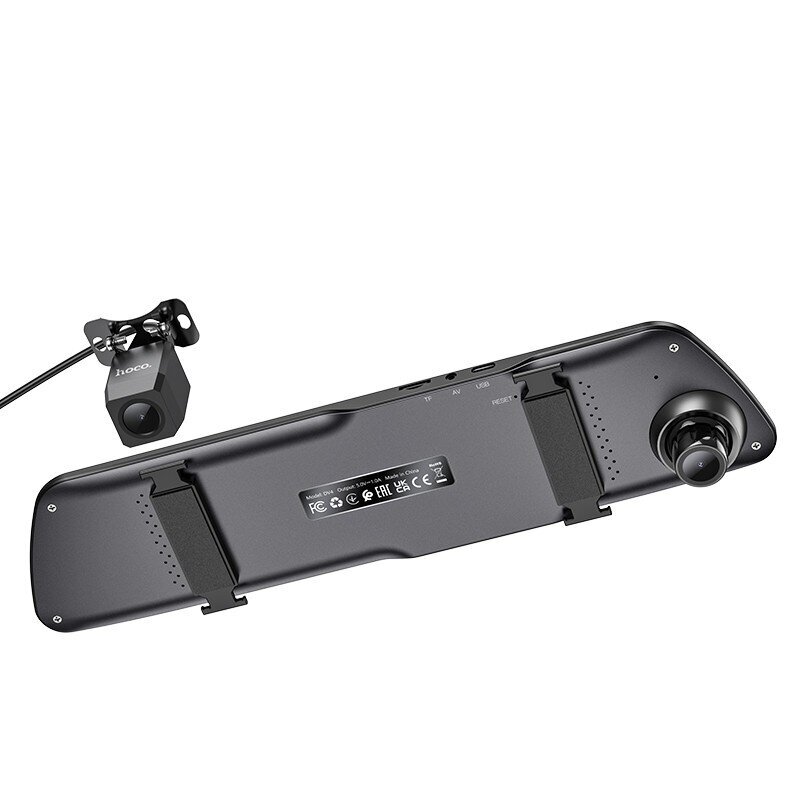 Hoco DV4 Dual Channel Rearview Mirror Driving Recorder kaina ir informacija | Vaizdo registratoriai | pigu.lt