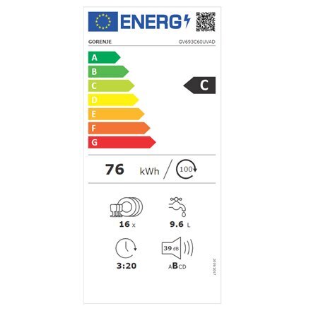 Gorenje GV693C60UVAD kaina ir informacija | Indaplovės | pigu.lt