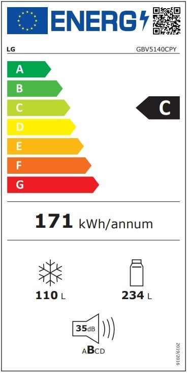 LG GBV5140CPY kaina ir informacija | Šaldytuvai | pigu.lt