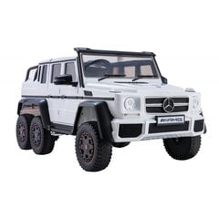 Vienvietis vaikiškas elektromobilis Mercedes G63 6x4 Lean Cars, baltas цена и информация | Электромобили для детей | pigu.lt