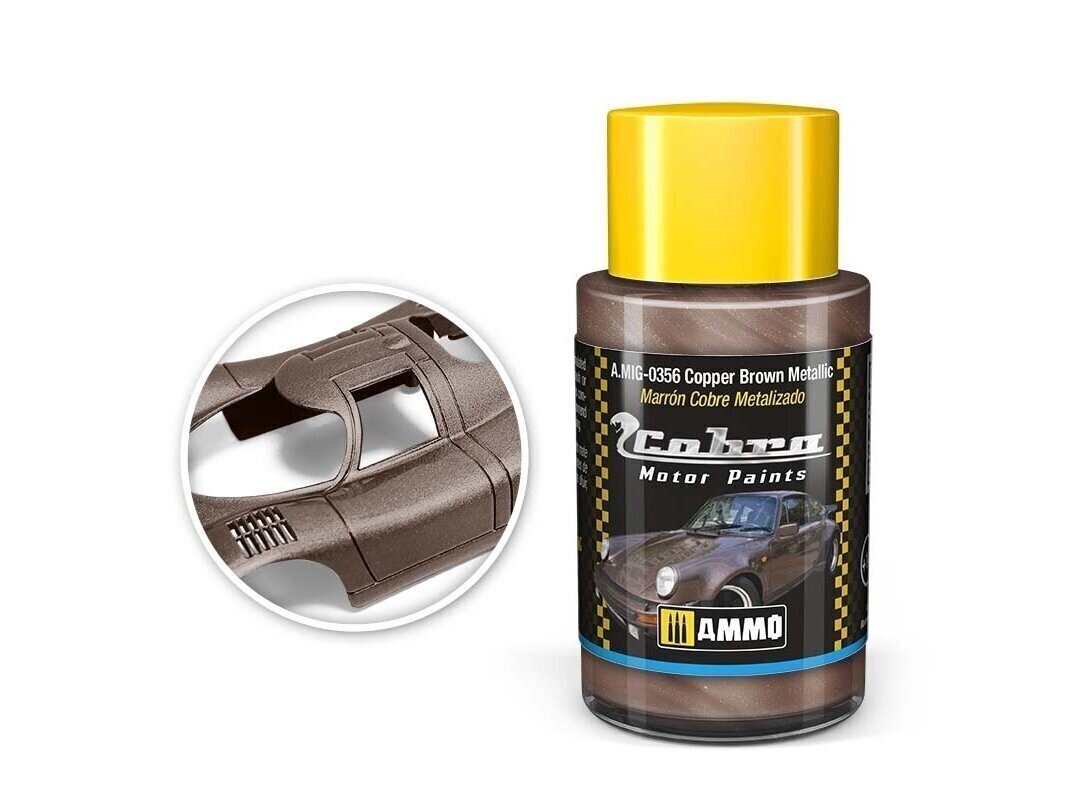 Dažai Ammo Mig Cobra Motor Copper Brown Metallic, 30 ml kaina ir informacija | Piešimo, tapybos, lipdymo reikmenys | pigu.lt