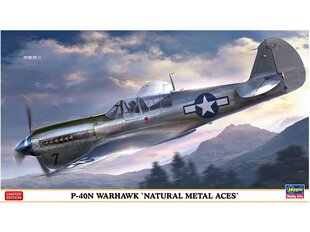 Hasegawa - Curtiss P-40N Warhawk 'Natural Metal Aces', 1/48, 07516 цена и информация | Конструкторы и кубики | pigu.lt