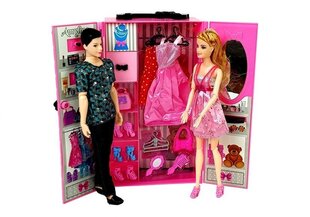 Lėlių rinkinys su priedai Lean Toys, rožinis kaina ir informacija | Žaislai mergaitėms | pigu.lt