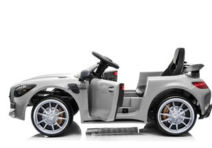 Детский одноместный электромобиль Mercedes GTR, серебристый цена и информация | Электромобили для детей | pigu.lt