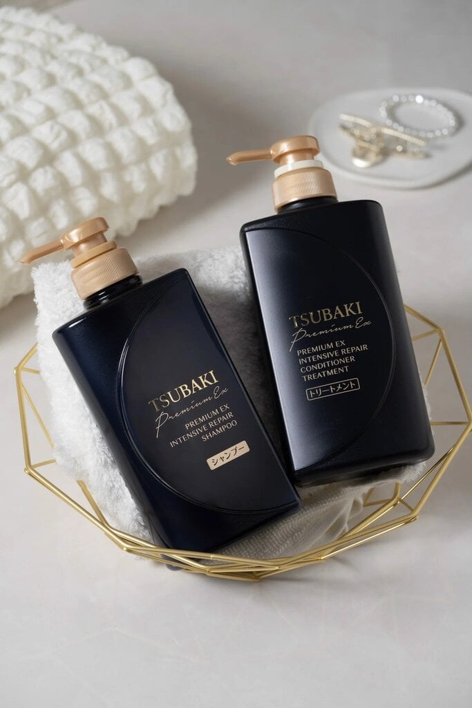 Atstatomasis šampūnas pažeistiems plaukams Shiseido Tsubaki Premium EX, 490 ml kaina ir informacija | Šampūnai | pigu.lt