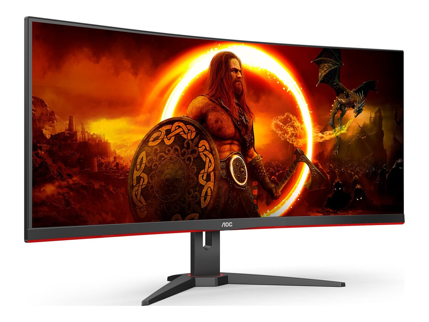 AOC CU34G2XE/BK 34inch 3440x1440 VA kaina ir informacija | Monitoriai | pigu.lt