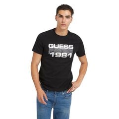 Guess marškinėliai vyrams 84230, juodi цена и информация | Футболка мужская | pigu.lt