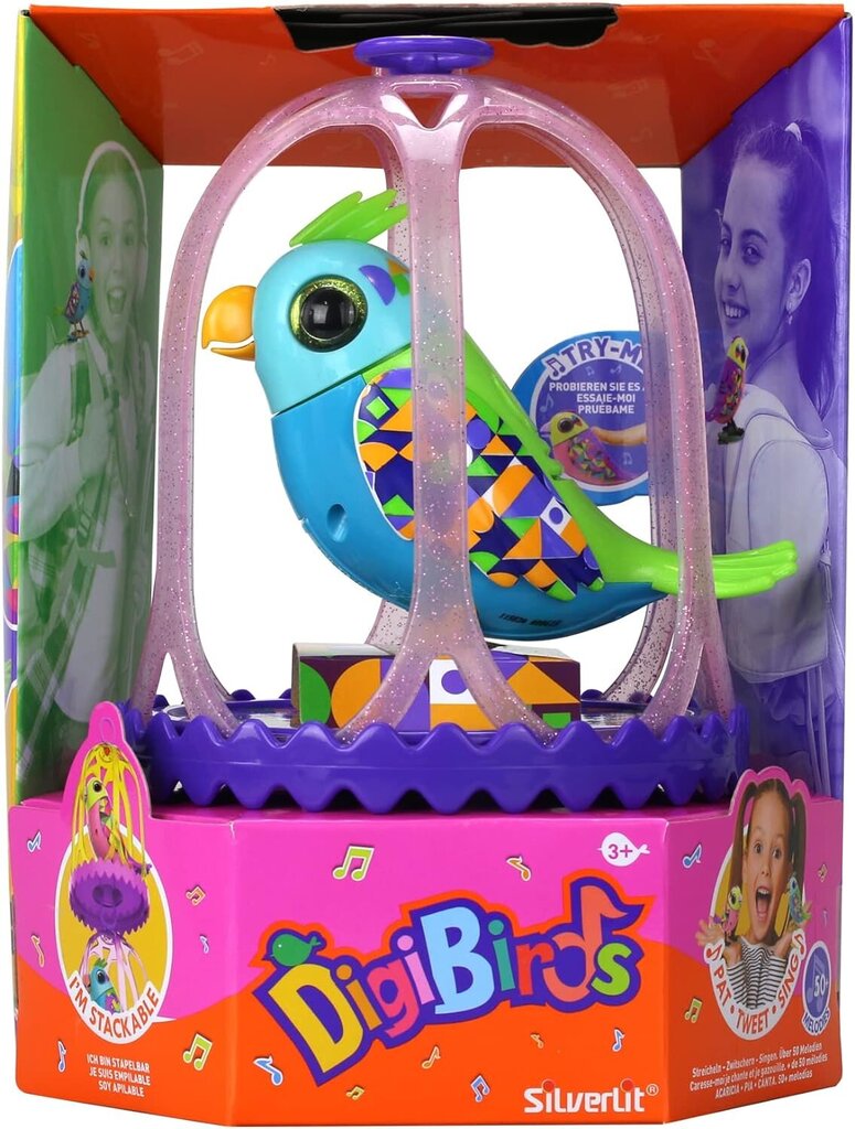 Interaktyvus paukštis su narveliu Silverlit Digibirds kaina ir informacija | Žaislai mergaitėms | pigu.lt