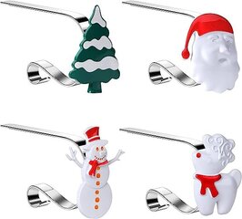 Kalėdų kojinių kabliukai, 4 vnt. kaina ir informacija | Kalėdinės dekoracijos | pigu.lt