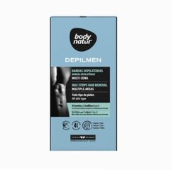 Depiliacijos juostelės kūnui Body Natur vyrams, 12 vnt. цена и информация | Средства для депиляции | pigu.lt