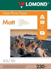 Lomond Photo Inkjet Paper Matte 230 g/m2 A3, 50 sheets цена и информация | Аксессуары для фотоаппаратов | pigu.lt