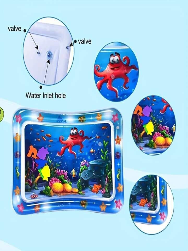 Vandens žaidimų kilimėlis, 69x51, mėlynas kaina ir informacija | Žaislai kūdikiams | pigu.lt