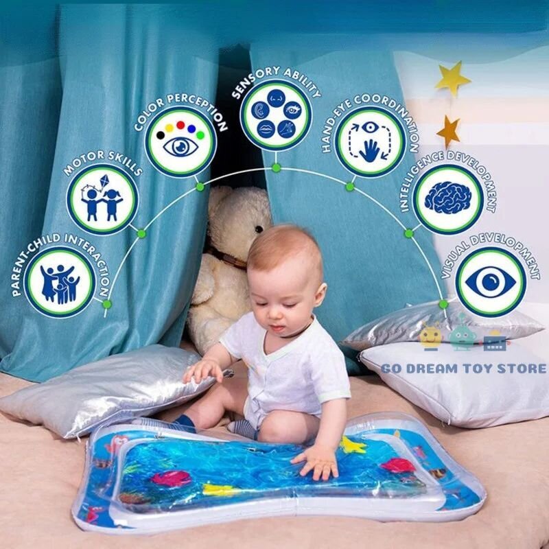 Vandens žaidimų kilimėlis, 69x51, mėlynas цена и информация | Žaislai kūdikiams | pigu.lt