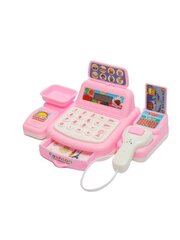 Vaikiškas kasos aparatas, 19x12x10 cm, rožinis kaina ir informacija | Žaislai mergaitėms | pigu.lt
