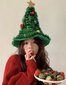 Kalėdinė kepurė Eglutė, 47x27 cm, žalia kaina ir informacija | Karnavaliniai kostiumai | pigu.lt