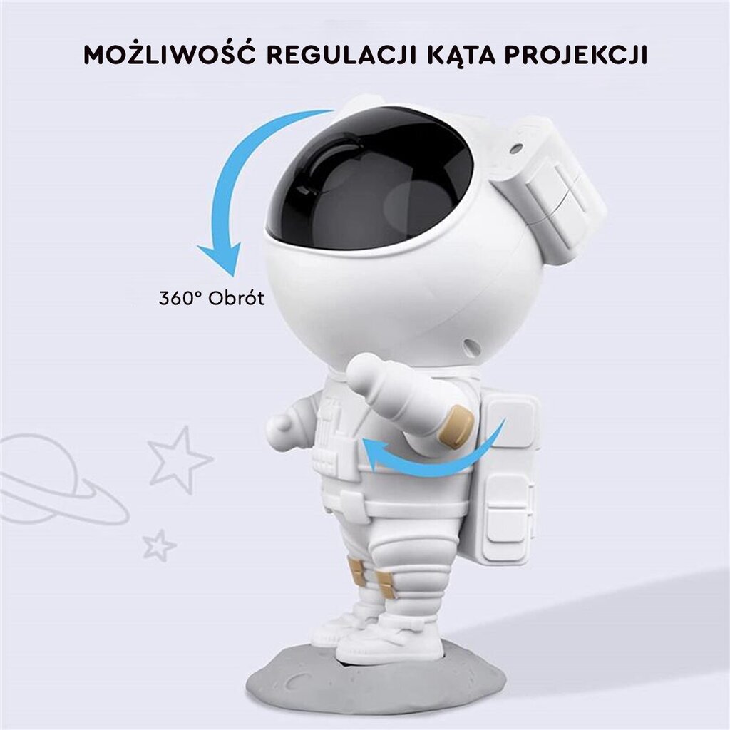 Projektorius naktinė lempa astronautas kaina ir informacija | Dekoracijos šventėms | pigu.lt