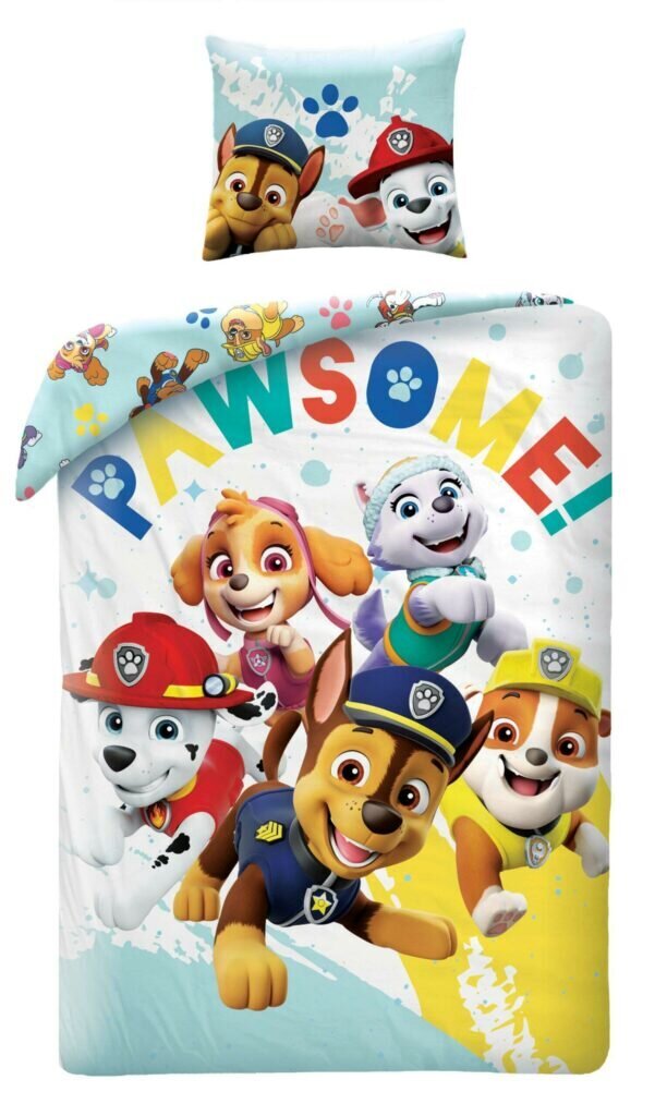 Vaikiškas patalynės komplektas Paw Patrol, 140x200, 2 dalių цена и информация | Patalynė kūdikiams, vaikams | pigu.lt