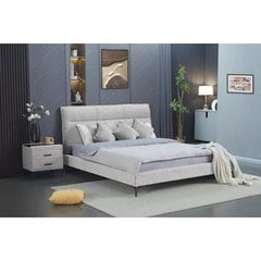 Кровать спальная двуспальная Morfejus без ящика для белья 160х200 светло-серого цвета цена и информация | Кровати | pigu.lt