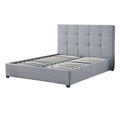 Кровать для спальни двуспальная Gaja без ящика для белья 160х200 светло-серого цвета на деревянных ножках цена и информация | Кровати | pigu.lt