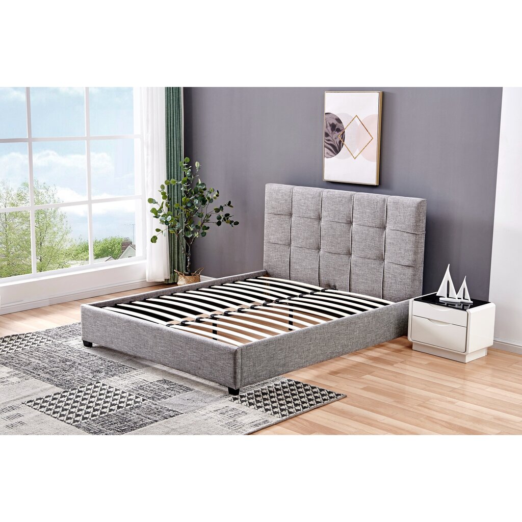 Dvigulė lova Sofaforma Gaja, pilka kaina ir informacija | Lovos | pigu.lt