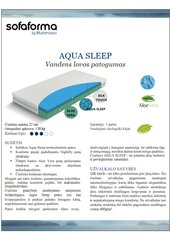 Вискоэластичный матрас Materasso AQUA Sleep 160x200x22H с функцией памяти со съемным чехлом цена и информация | Матрасы | pigu.lt