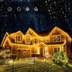 Kalėdinė girlianda varvekliai, 300 LED, 14.5m kaina ir informacija | Girliandos | pigu.lt