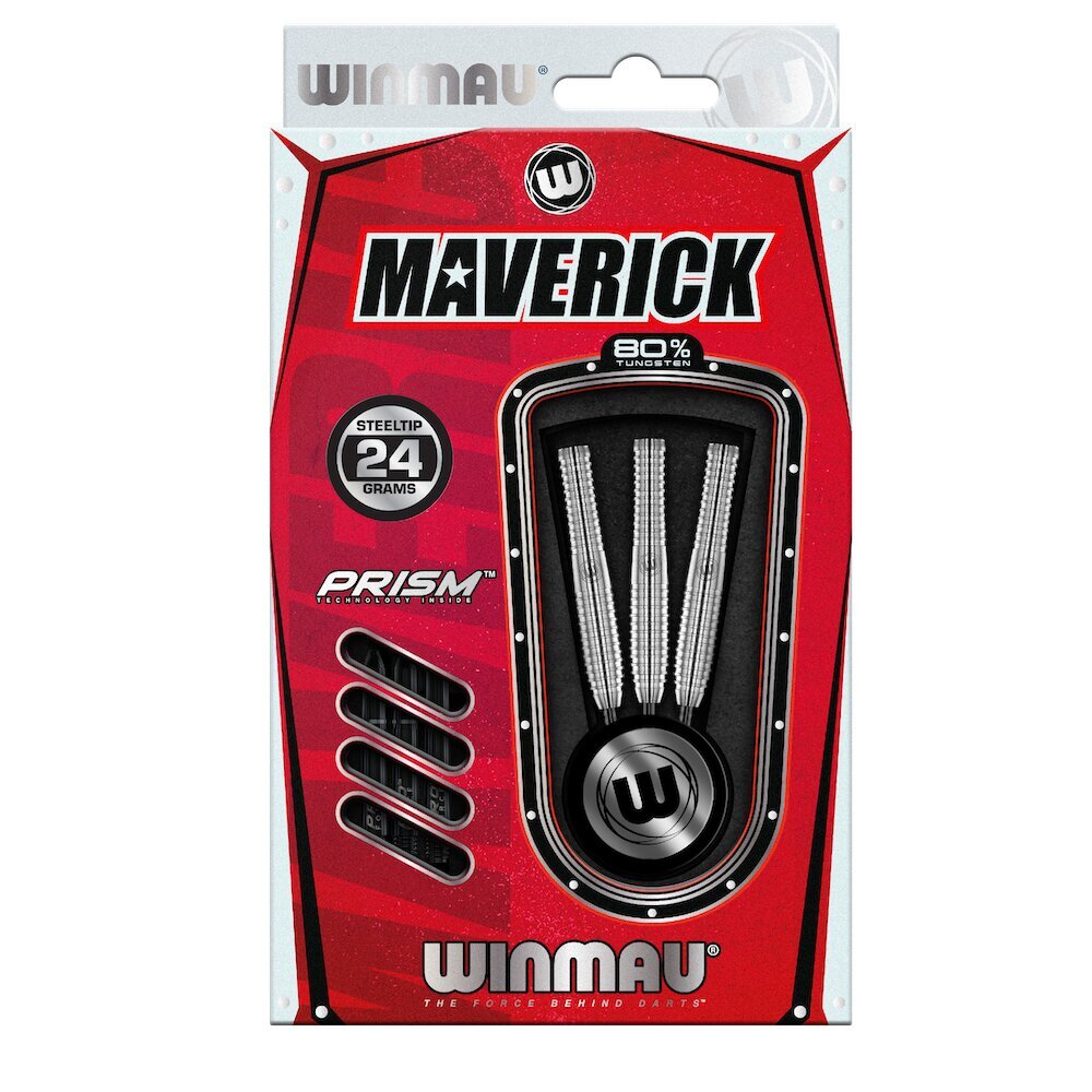 Strėlytės Winmau Maverick, 24g, sidabrinės kaina ir informacija | Smiginis | pigu.lt