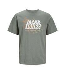 Мужская футболка Jack & Jones, светло-серый цена и информация | Мужские футболки | pigu.lt