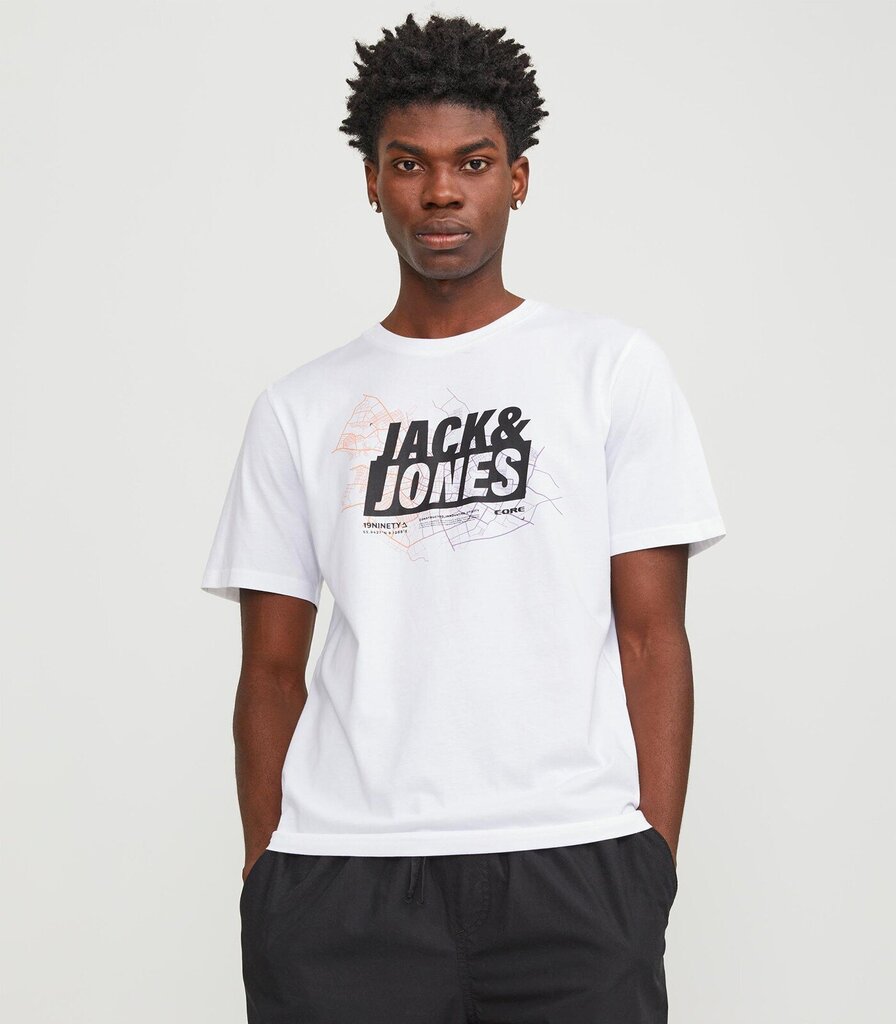 Marškinėliai vyrams Jack & Jones, balti цена и информация | Vyriški marškinėliai | pigu.lt